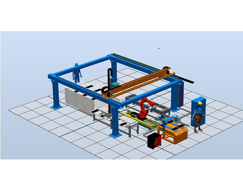 光伏鋁型材涂膠機器人生產(chǎn)線(xiàn)